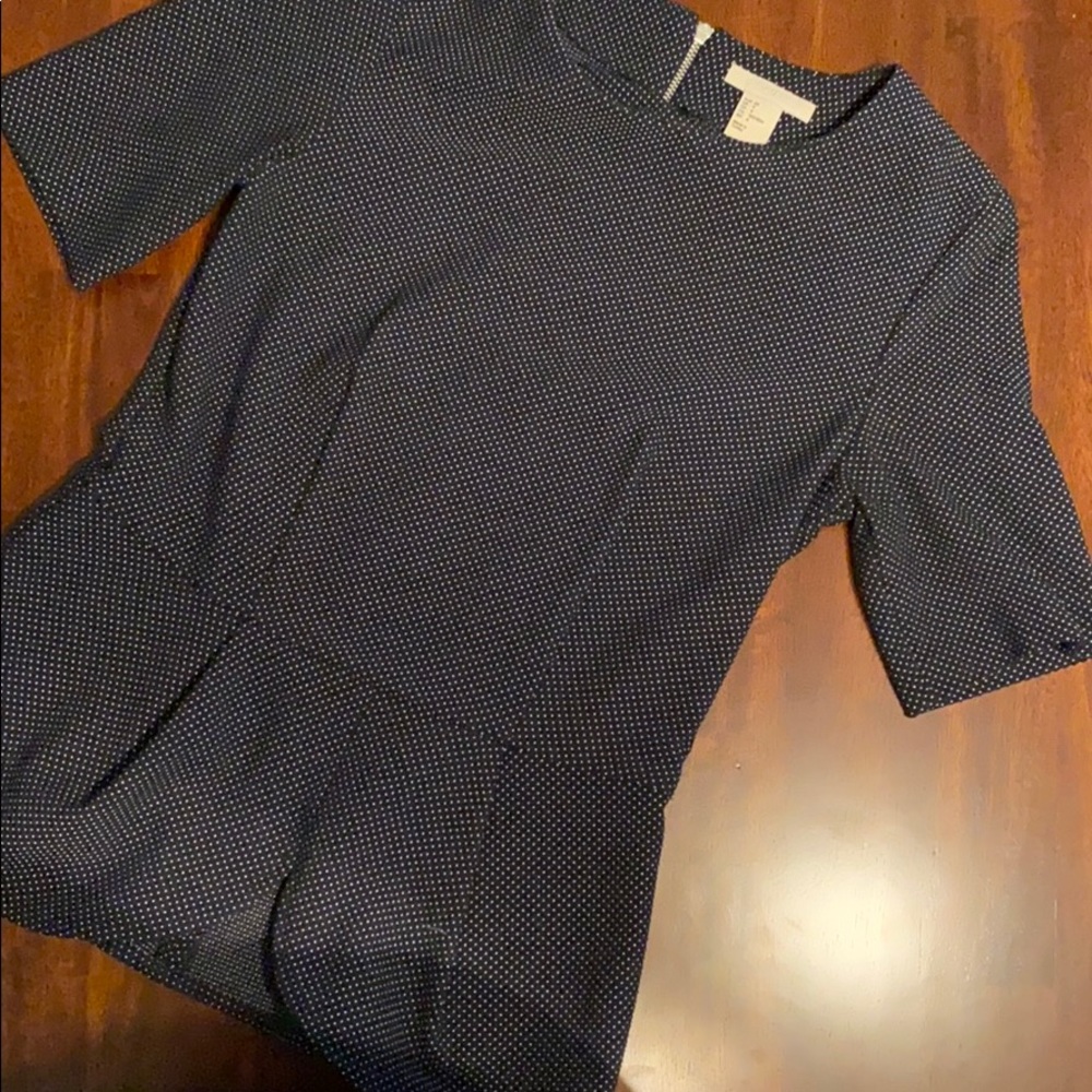 H&M Navy Peplum Top size 2/4